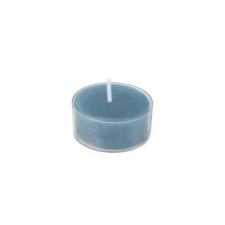 The Grey Works Dining Candles 12 Rustic Tealights - Petrol Blue