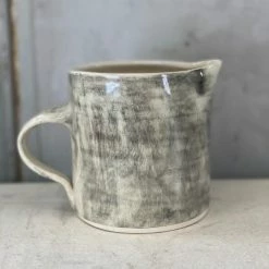 Wonki Ware 500ml Ceramic Jug In A Charcoal Wash