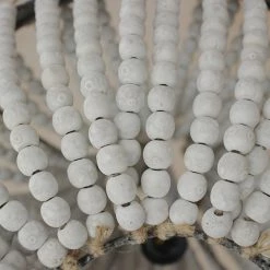 Best deal ⭐ The Grey Works Alicia White Beaded Chandelier With Grey Antiqued Metal Work 🥰 13 The Grey Works Alicia White Beaded Chandelier With Grey Antiqued Metal Work