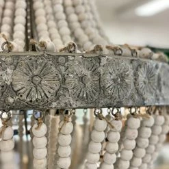 Best deal ⭐ The Grey Works Alicia White Beaded Chandelier With Grey Antiqued Metal Work 🥰 15 The Grey Works Alicia White Beaded Chandelier With Grey Antiqued Metal Work