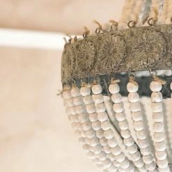 Best deal ⭐ The Grey Works Alicia White Beaded Chandelier With Grey Antiqued Metal Work 🥰 11 The Grey Works Alicia White Beaded Chandelier With Grey Antiqued Metal Work