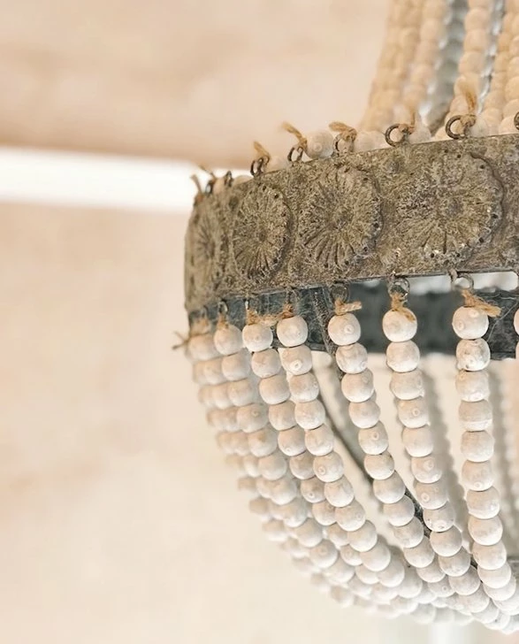 Best deal ⭐ The Grey Works Alicia White Beaded Chandelier With Grey Antiqued Metal Work 🥰 5 The Grey Works Alicia White Beaded Chandelier With Grey Antiqued Metal Work