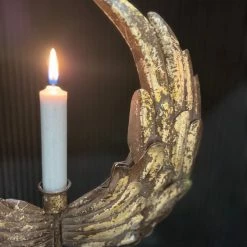 New ๐งจ The Grey Works Angel Wing Candle Holder In Antiqued Gold Finish โ 9 The Grey Works Angel Wing Candle Holder In Antiqued Gold Finish