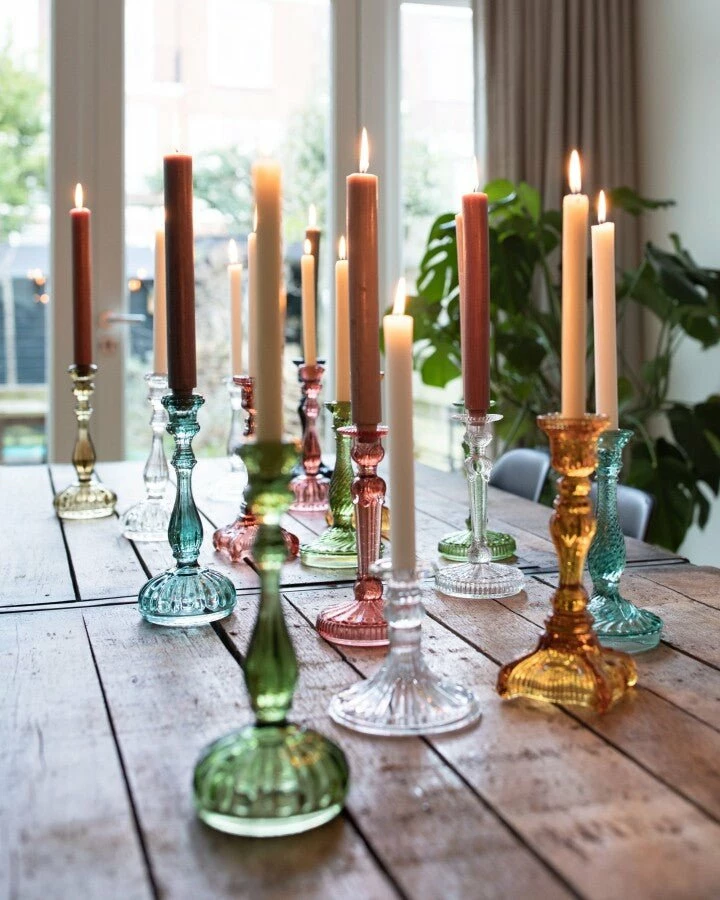 Hot Sale π The Grey Works Art Deco Glass Candlestick-Clear π 4 The Grey Works Art Deco Glass Candlestick-Clear