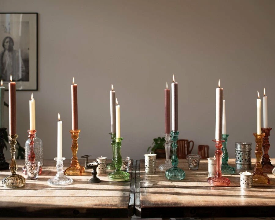 Hot Sale π The Grey Works Art Deco Glass Candlestick-Clear π 6 The Grey Works Art Deco Glass Candlestick-Clear