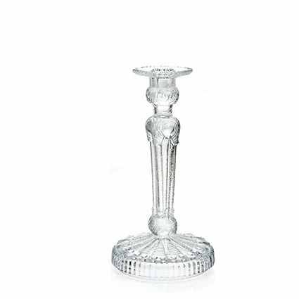 Hot Sale π The Grey Works Art Deco Glass Candlestick-Clear π 3 The Grey Works Art Deco Glass Candlestick-Clear