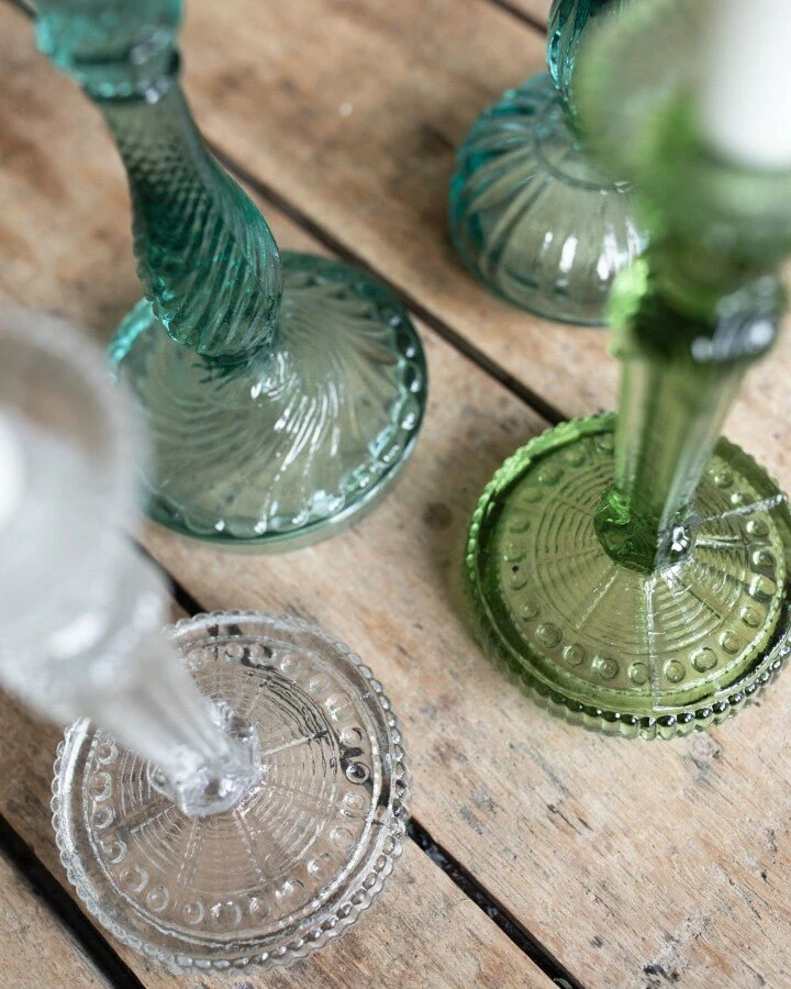 Hot Sale π The Grey Works Art Deco Glass Candlestick-Clear π 5 The Grey Works Art Deco Glass Candlestick-Clear