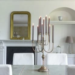 The Grey Works Homewares Attica Antique Gold Candelabra