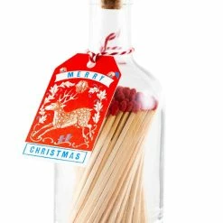 Archivist Bottle Red Stag Merry Christmas Matches