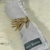 The Grey Works Homewares Brass Fern Leaf Napkin Holder