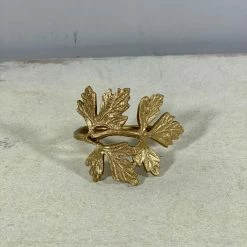 The Grey Works Brass Leaf Napkin Holder