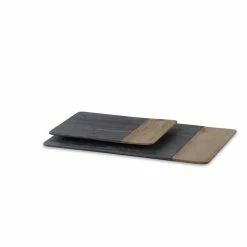 The Grey Works Homewares Marble Platter Board In Grey - Small