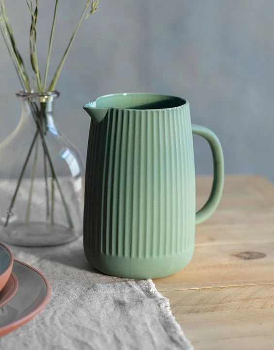 New ๐ฏ The Grey Works Homewares Ceramic Linear Jug In Rosemary ๐ 3 The Grey Works Homewares Ceramic Linear Jug In Rosemary