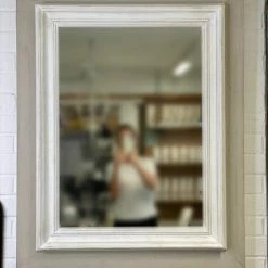 The Grey Works Mirrors Charlotte Grey & White Picture Frame Mirror