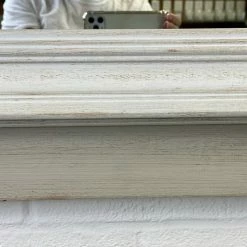 The Grey Works Mirrors Charlotte Grey & White Picture Frame Mirror