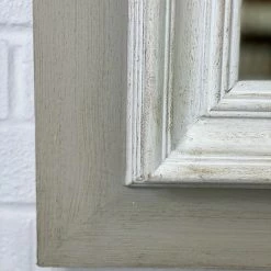 The Grey Works Mirrors Charlotte Grey & White Picture Frame Mirror