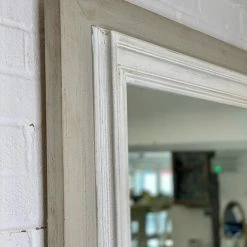 The Grey Works Mirrors Charlotte Grey & White Picture Frame Mirror