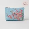 Elizabeth Scarlett Cherry Blossom Blue Cotton Makeup Bag