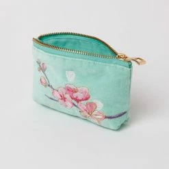 Elizabeth Scarlett Cherry Blossom Mint Velvet Coin Purse
