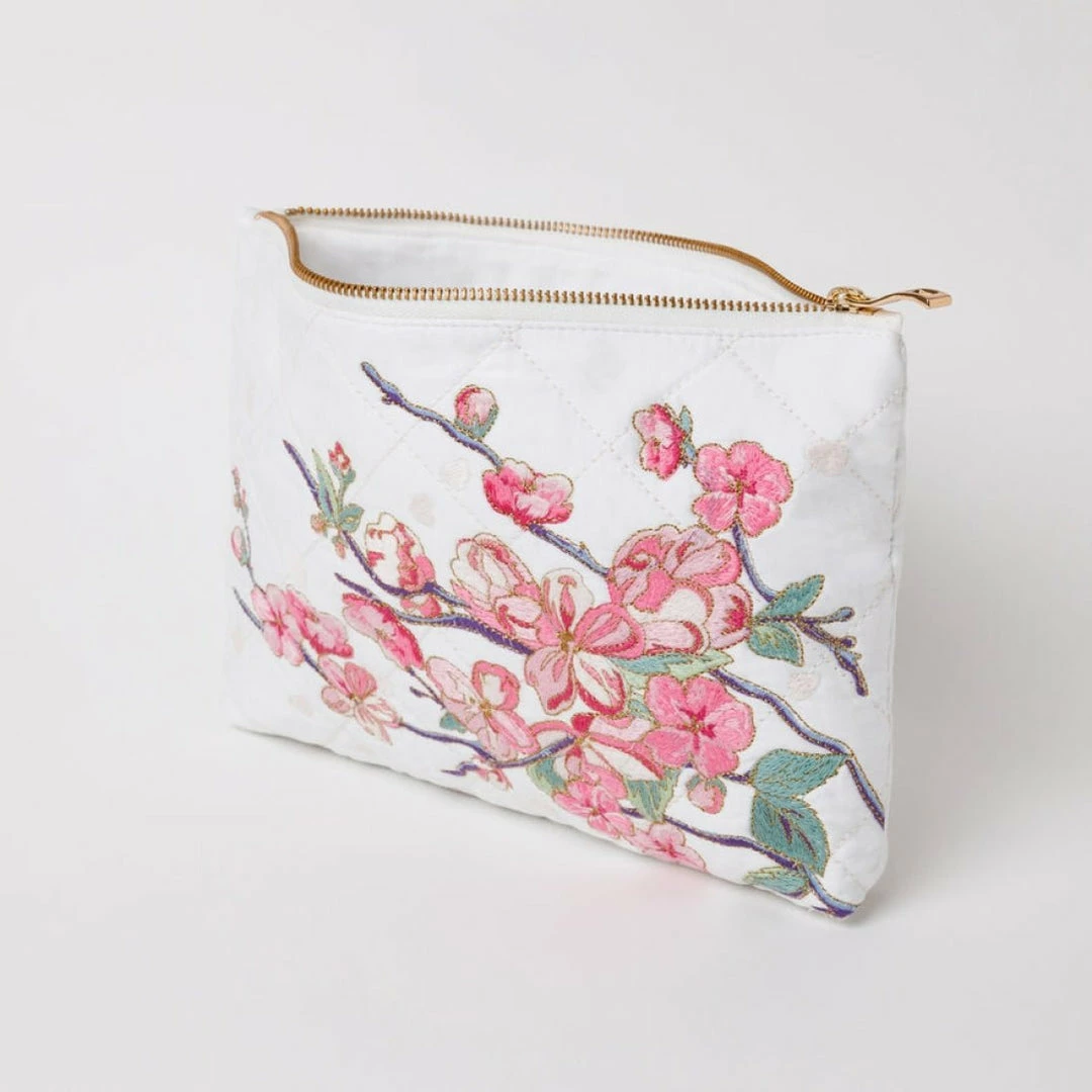 Cheap ๐ Elizabeth Scarlett Accessories Cherry Blossom White Padded Cotton Makeup Bag โ 4 Elizabeth Scarlett Accessories Cherry Blossom White Padded Cotton Makeup Bag