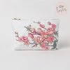 Elizabeth Scarlett Accessories Cherry Blossom White Padded Cotton Makeup Bag