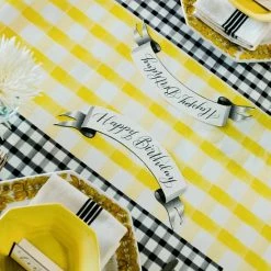 Hester & Cook Dining Decorations Classic Black Banner Table Accent -Pack Of 12