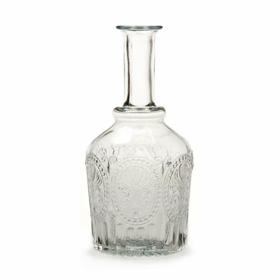 Hot Sale ⭐ The Grey Works Clear Glass Fleur De Lys Carafe ✨ 6 The Grey Works Clear Glass Fleur De Lys Carafe