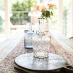 Hot Sale ⭐ The Grey Works Clear Glass Fleur De Lys Carafe ✨ 8 The Grey Works Clear Glass Fleur De Lys Carafe