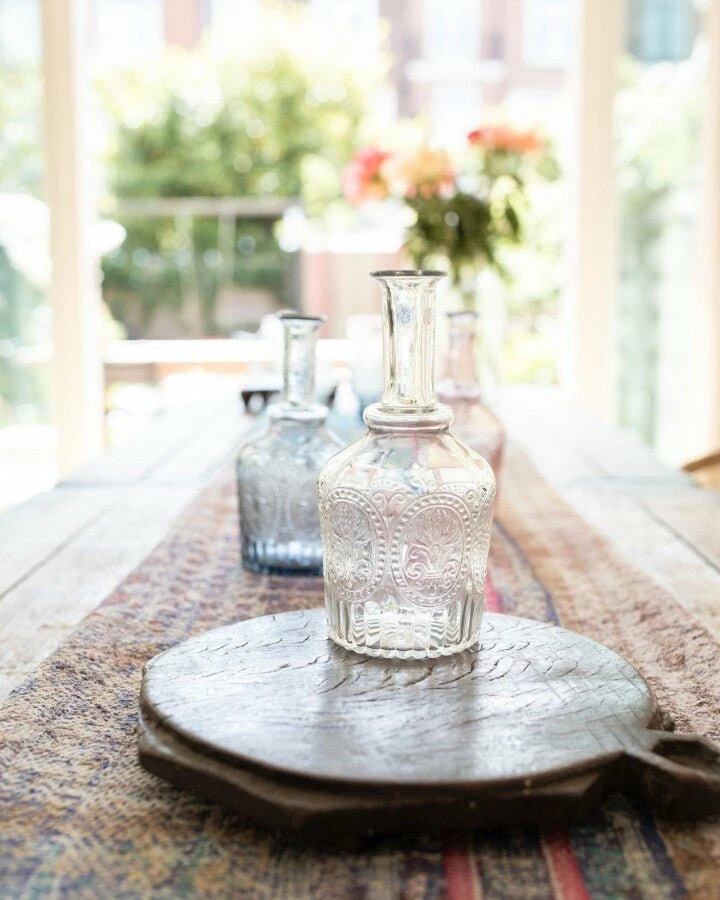 Hot Sale ⭐ The Grey Works Clear Glass Fleur De Lys Carafe ✨ 5 The Grey Works Clear Glass Fleur De Lys Carafe