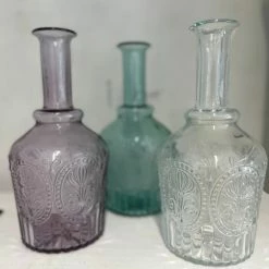 The Grey Works Clear Glass Fleur De Lys Carafe