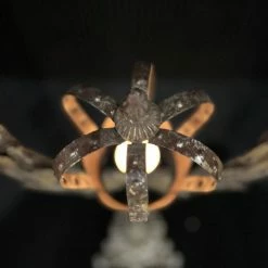 The Grey Works Crown & Angel Wing Candle Holder In Antiqued Gold Finish Christmas Sale