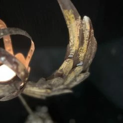 The Grey Works Crown & Angel Wing Candle Holder In Antiqued Gold Finish Christmas Sale