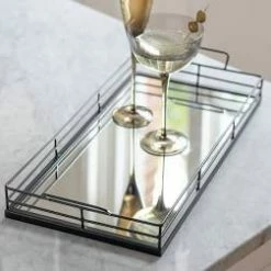 The Grey Works Curzon Rectangular Mirror Tray Homewares