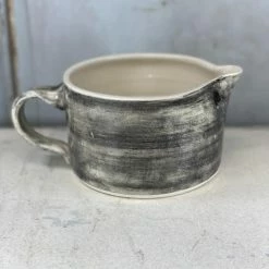 Wonki Ware Custard Jug In A Charcoal Plain Wash Mugs & Jugs