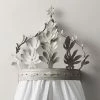 The Grey Works Coronet Metal Bed Crown In Grey Homewares