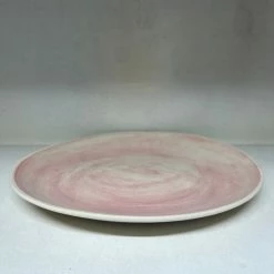 Wonki Ware Dinner Plate In Pink Plain Wash Homewares