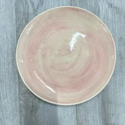 Wonki Ware Dinner Plate In Pink Plain Wash Homewares