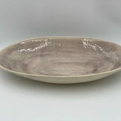 Wonki Ware Extra Large Etosha Bowl In Aubergine Plain Wash