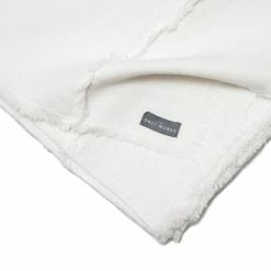 The Grey Works Extra Wide Seamed French Linen Tablecloth Or Throw - White Tablecloths