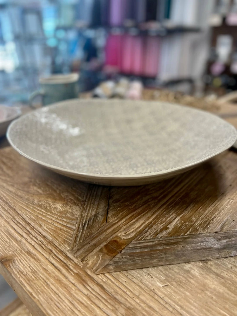 Budget ๐ฅ Wonki Ware Extra Large Serving Platter In Plain Wash Warm Grey โ 4 Wonki Ware Extra Large Serving Platter In Plain Wash Warm Grey