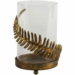 The Grey Works Fern Leaf Hurricane Lamp Homewares
