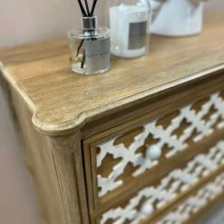 Brand new ๐ The Grey Works Furniture Fleur Chest Of Drawers In Pale Wood With White Detailing ๐คฉ 13 The Grey Works Furniture Fleur Chest Of Drawers In Pale Wood With White Detailing