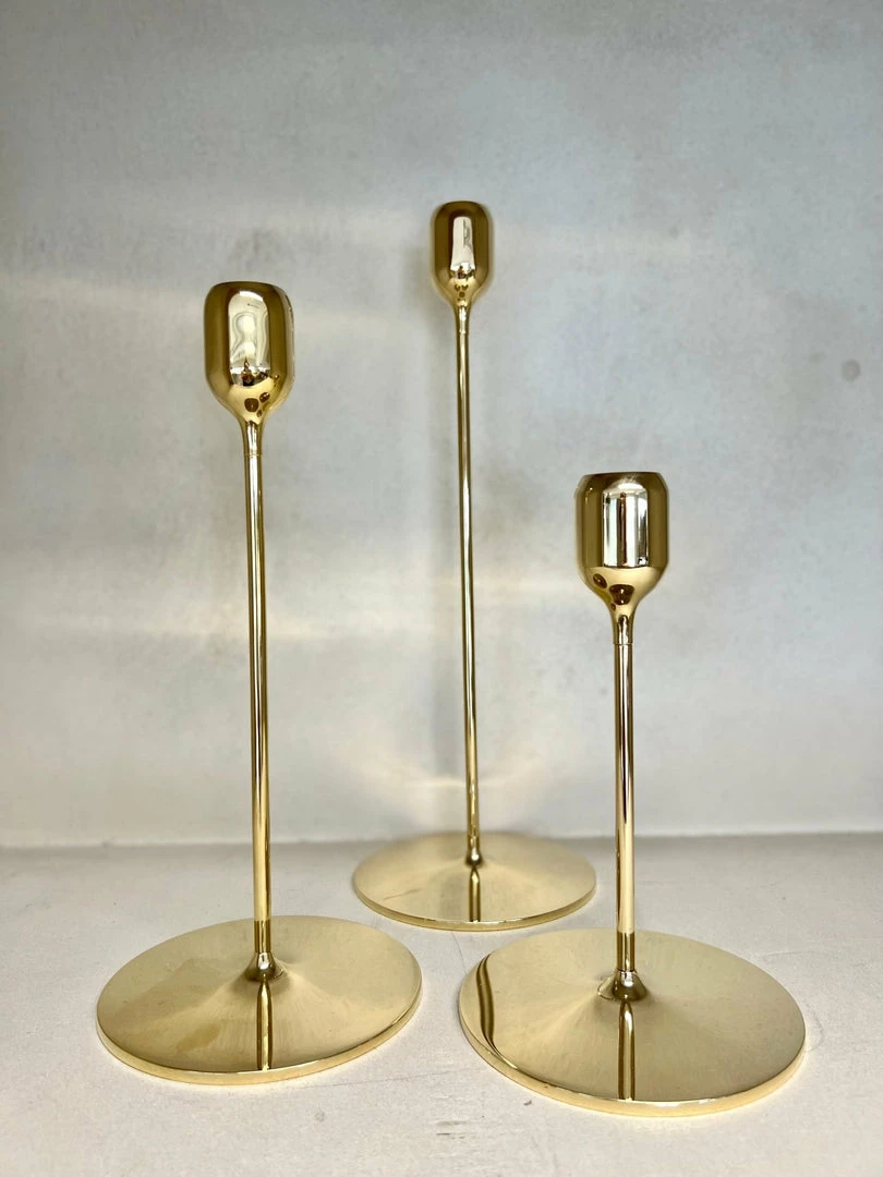 Promo ๐ The Grey Works Homewares Flute Polished Brass Candlestick- Large ๐งจ 6 The Grey Works Homewares Flute Polished Brass Candlestick- Large