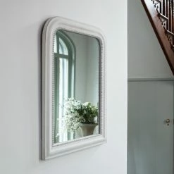 The Grey Works Mirrors Francine French Vintage Style Mirror In Antique White