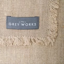 The Grey Works Frayed Edge French Linen Tablecloth Or Throw In Natural Homewares