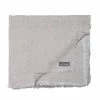 The Grey Works Frayed Edge French Linen Tablecloth Or Throw In Pale Grey