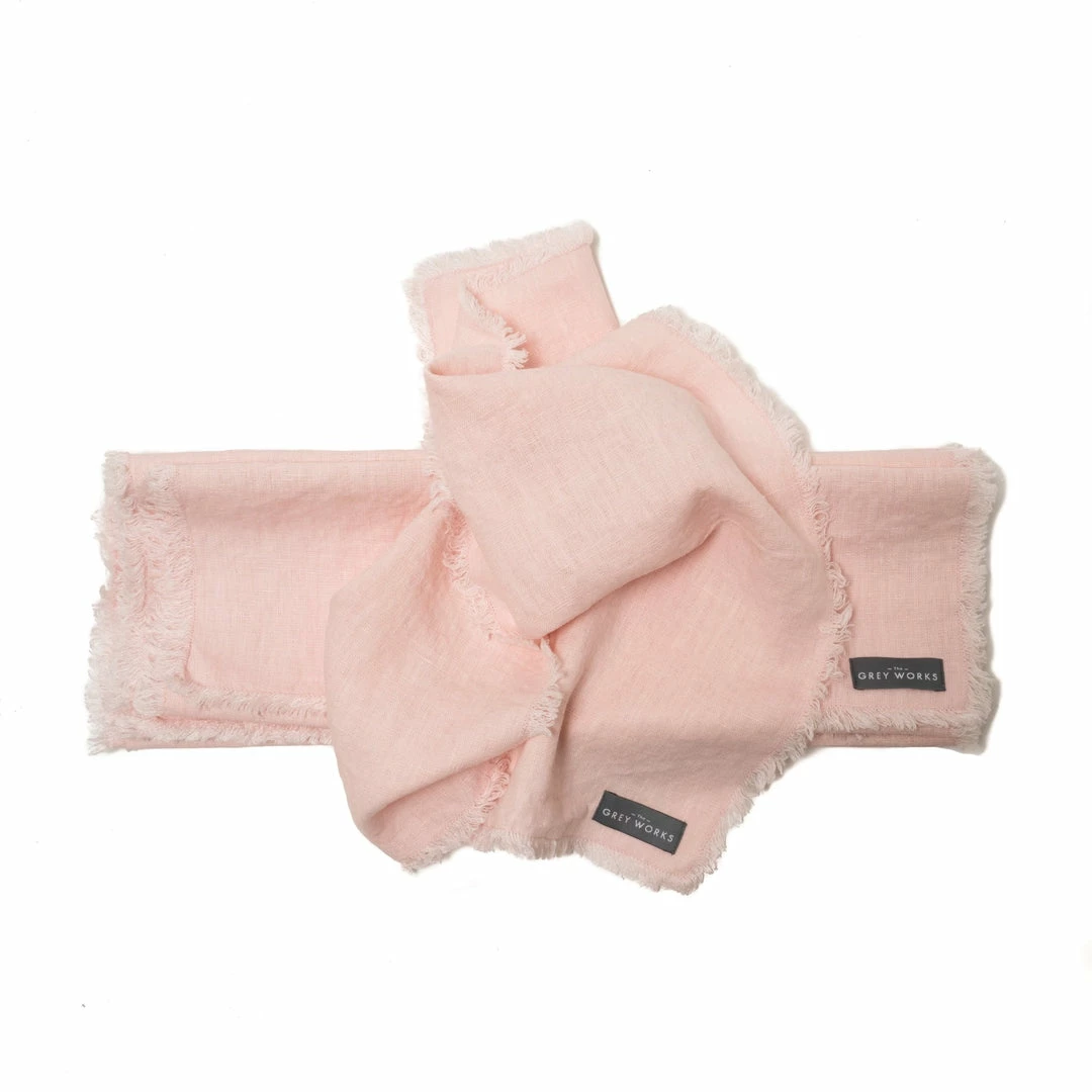 Top 10 β€οΈ The Grey Works Homewares Frayed Edge Linen Napkin - Light Pink π 4 The Grey Works Homewares Frayed Edge Linen Napkin - Light Pink