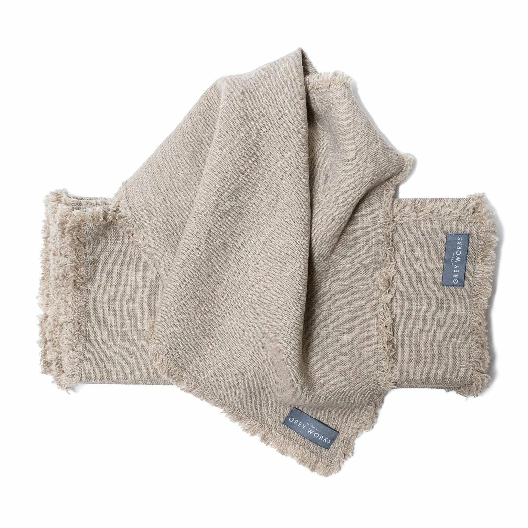 Coupon ⌛ The Grey Works Frayed Edge Linen Napkin - Natural Homewares 🤩 4 The Grey Works Frayed Edge Linen Napkin - Natural Homewares