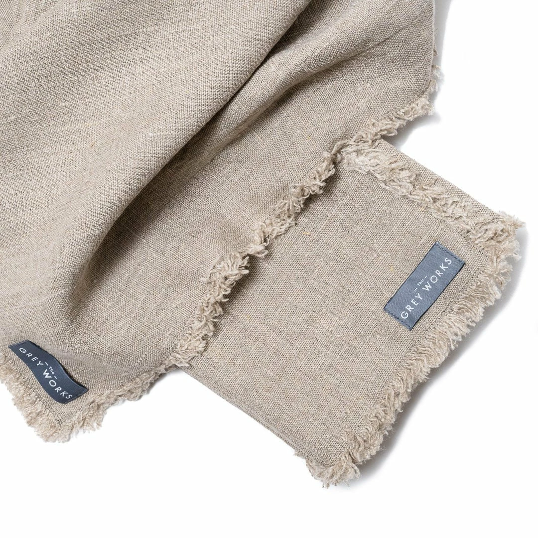 Coupon ⌛ The Grey Works Frayed Edge Linen Napkin - Natural Homewares 🤩 5 The Grey Works Frayed Edge Linen Napkin - Natural Homewares