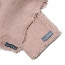 The Grey Works Homewares Frayed Edge Linen Napkin - Shell Pink